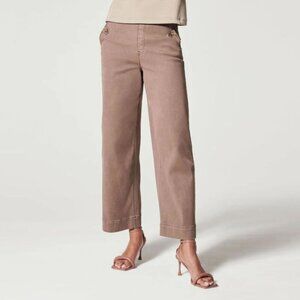 SPANX Twill Stretch Wide Crop‎ Pants Size XS